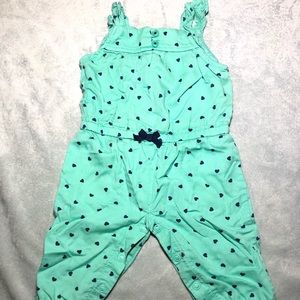 Navy and aqua romper